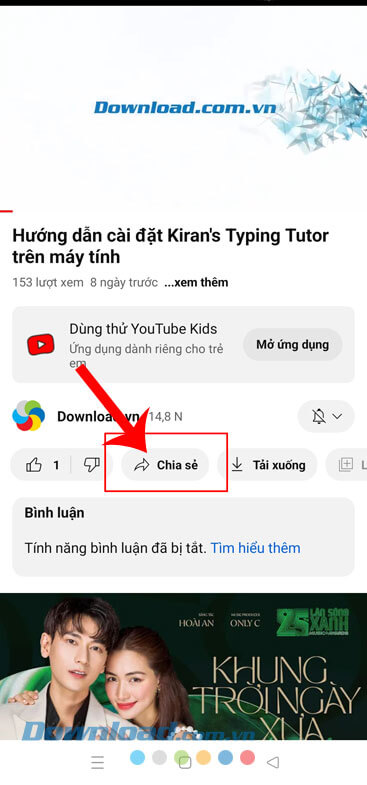 Nhấn vào nút Tải xuống