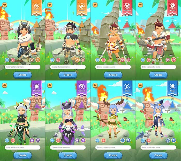 Một số nhân vật trong Ulala: Idle Adventure