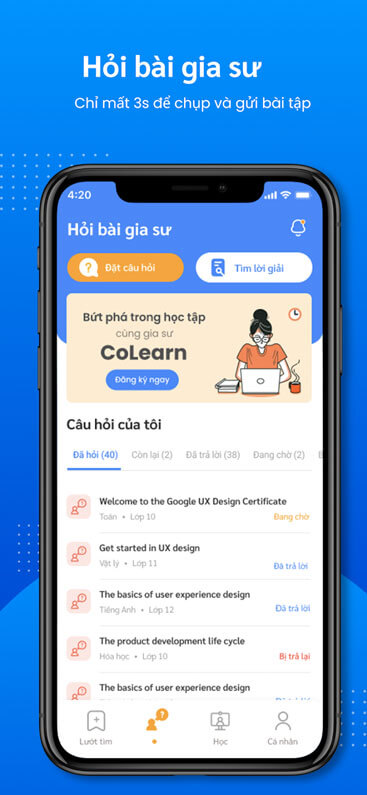 Hỏi bài gia sư