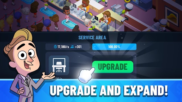 Nâng cấp và mở rộng đế chế ngân hàng của bạn trong game Idle Bank Tycoon