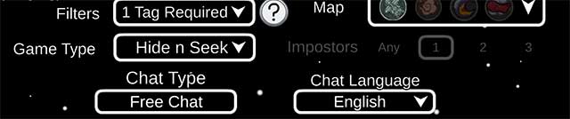 Chọn chế độ bạn muốn tham gia (Game Type) là Hide n Seek