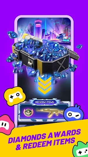 Nhận các item thưởng và kim cương trong game