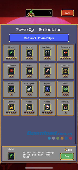 PowerUp cung cấp sức mạnh quan trọng để nhân vật sống sót