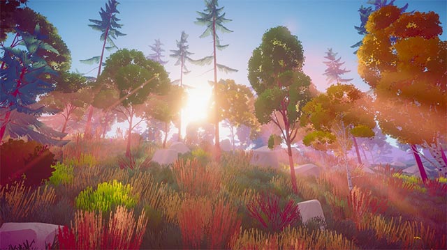 Đắm chìm trong âm nhạc du dương và đồ họa siêu thực đầy màu sắc của Hike Isle game
