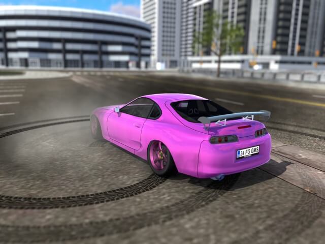 Thực hiện các pha drift đốt lốp khét lẹt trong game Car Parking 3D Multiplayer