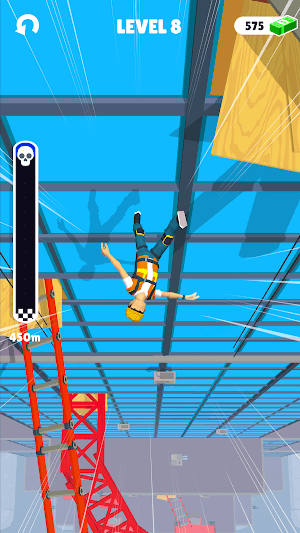 Đẩy nhân vật ragdoll rơi từ trên cao xuống trong game Ragdoll Fall Break the Bones 