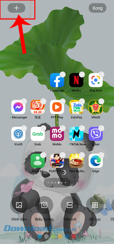 Ấn vào biểu tượng dấu "+"