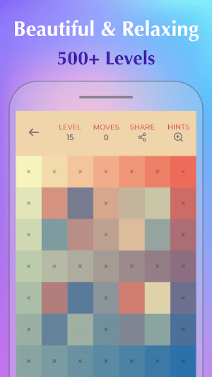 Color Puzzle là một game giải đố màu sắc với hơn 500 câu đố khác nhau