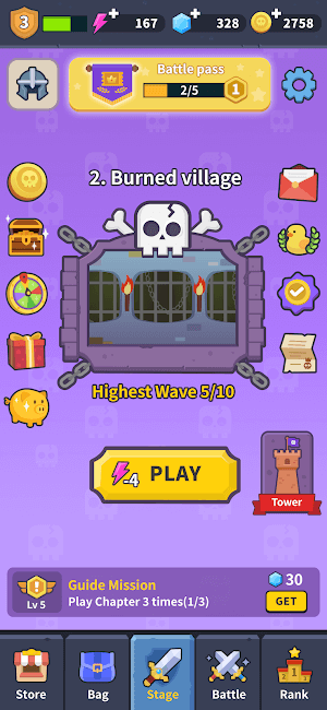 Thực hiện nhiệm vụ bảo vệ căn cứ trong game Match War 