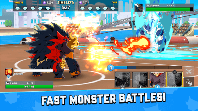 Đưa quái thú của bạn vào các trận chiến nhịp độ nhanh trong game Monster Masters