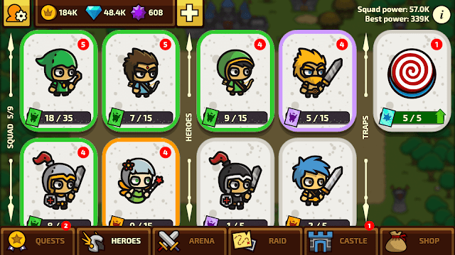 Chọn một anh hùng mà bạn thích gồm hiệp sĩ, ninja, cung thủ và thậm chí là vua