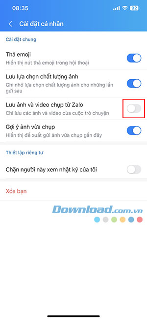 tat tu dong luu anh Zalo 7*398274