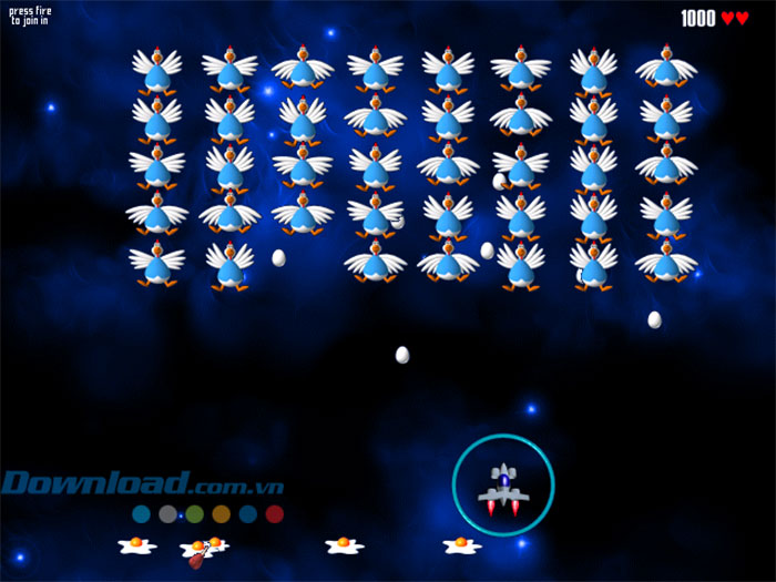 Game bắn gà kinh điển Chicken Invaders