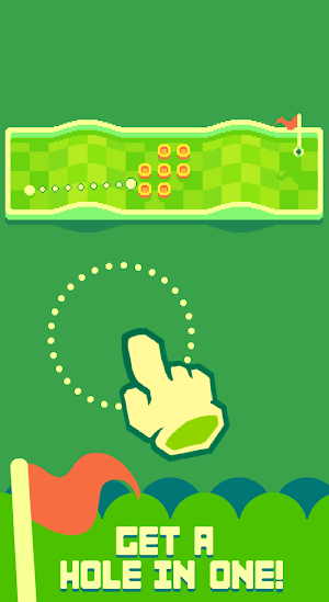 Đưa bóng vào lỗ bằng một chạm khi chơi game thể thao Nano Golf Hole in One
