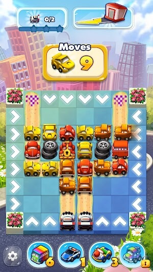 Ghép các xe cùng màu để chúng biến mất khỏi màn chơi