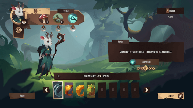 Lựa chọn tinh linh mình sẽ hóa thân và các kỹ năng của họ trong game Spiritle