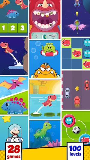 Dinosaur games có hơn 100 level thú vị để bé khám phá