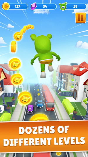 Gummy Bear Run có hàng chục level khác nhau mà bạn cần chinh phục