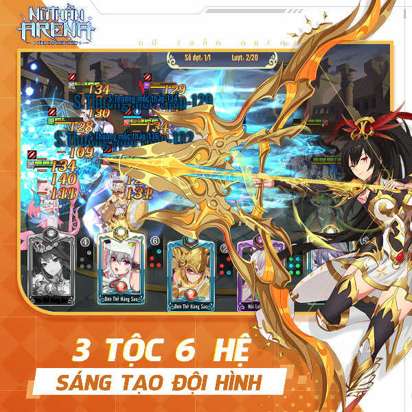 Hệ thống nhân vật chia thành 3 tộc, 6 hệ