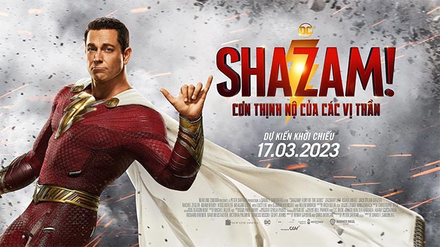 Poster phim Shazam! Cơn Thịnh Nộ Của Các Vị Thần khởi chiếu từ 17/3 trên toàn thế giới