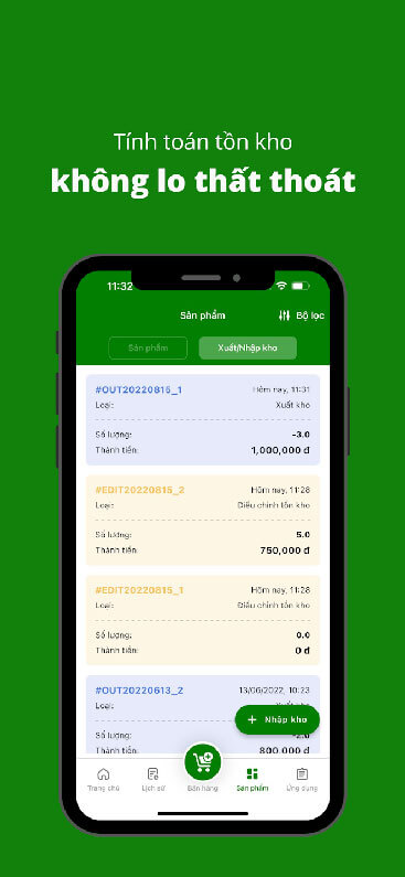 Hỗ trợ tính toán tồn khó