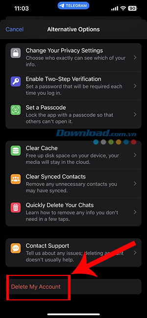 xoa tai khoan Telegram 14*402534