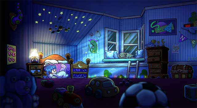 Nếu phải chịu quá nhiều sát thương, bạn sẽ thức dậy trong phòng ngủ của Nemo