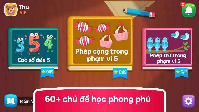 Hơn 60 chủ đề phong phú