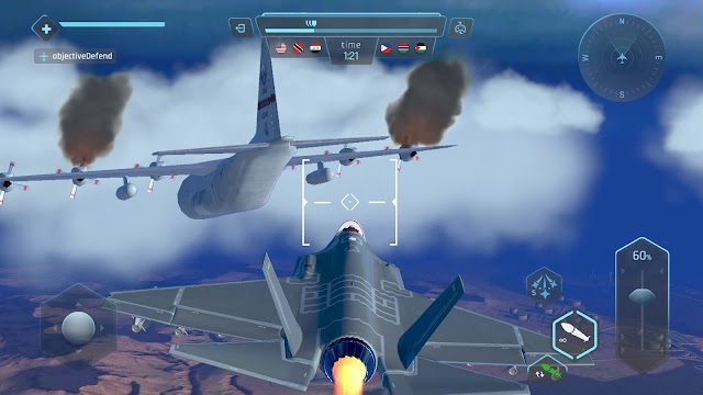 Sky Warriors: Airplane Games cho bạn tham gia vào các cuộc không chiến dữ dội trên bầu trời