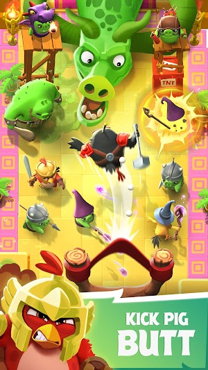 Cùng bầy chim nổi giận chiến đấu chống lại lũ lợn xanh độc ác trong game Angry Birds Kingdom