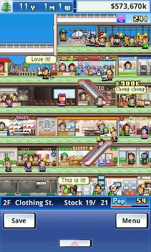 Xây dựng và quản lý trung tâm mua sắm của bạn trong game Mega Mall Story 