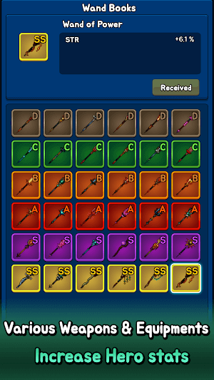 Nhiều trang bị và vũ khí khác nhau