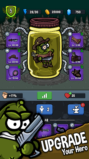 Nâng cấp anh hùng dưa chua của bạn trong game Pickle Pete 