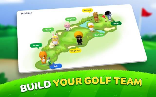 Tạo một đội goft thủ của riêng bạn trong game Birdie Shot : Enjoy & Earn