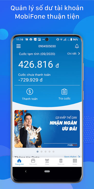 Quản lý số dư tài khoản