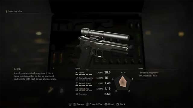 Killer7 có đạn xuyên thấu và được trang bị ống ngắm laze