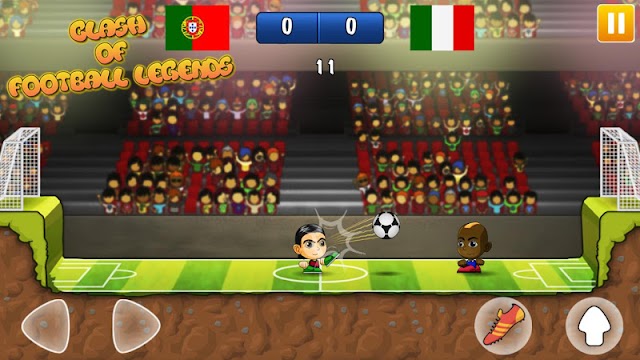 Clash of Football Legends cho bạn tham gia vào các trận đấu bóng 1-1 với đối thủ