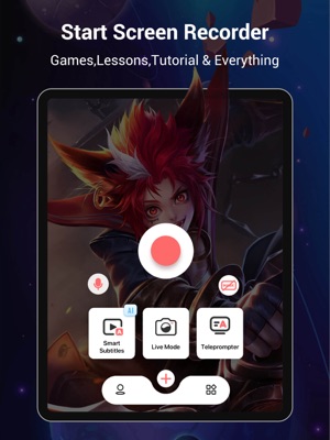 Screen Recorder - V Recorder cho phép bạn ghi video màn hình, quay lại quá trình chơi game, gọi video hoặc phát trực tiếp