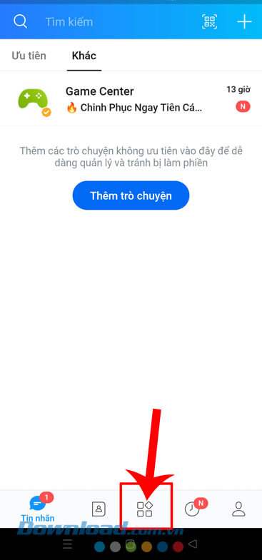 Ấn vào mục Khám phá.