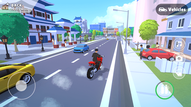 Chơi các mini game như đua xe trên đường phố, lái máy bay...