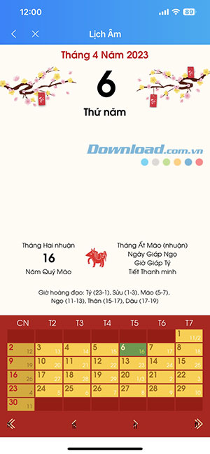 xem lich am Zalo 3*409126