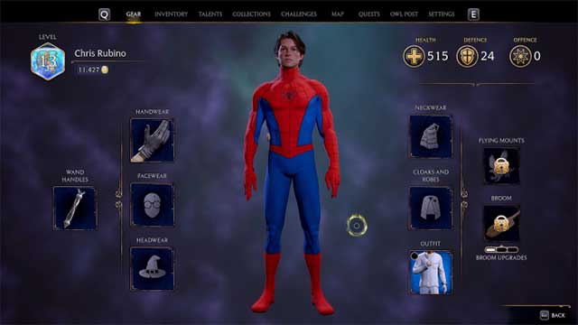 Peter Potter cho phép bạn mặc bộ suit của Spider Man