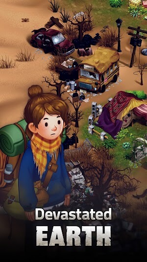 Merge Survival Wasteland đưa bạn đến một thế giới tận thế do ô nhiễm môi trường và thảm họa thiên nhiên