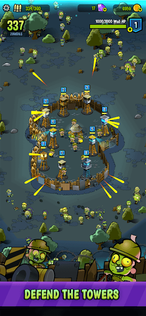 Zombie Towers là nơi bạn tham gia vào các trận chiến bảo vệ tháp