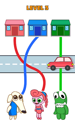 Draw To Home yêu cầu bạn giúp các nhân vật về đúng nhà của họ