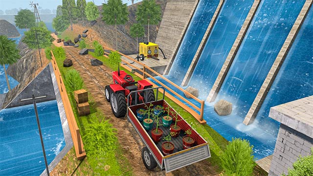 Lái các loại phương tiện, drone và máy móc để hỗ trợ trồng trọt, chăn nuôi trong Farming Tractor VR