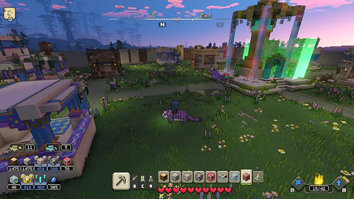 Giao diện trò chơi Minecraft Legends