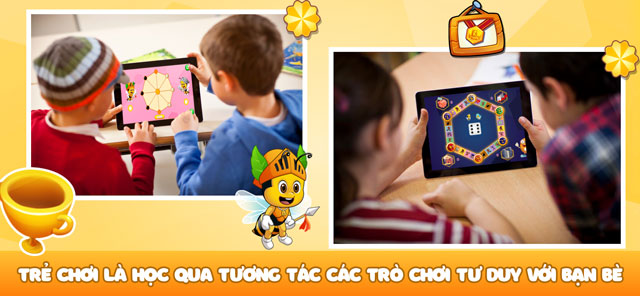 Trẻ chơi là học qua tương tác của các trò chơi tư duy với bạn bè