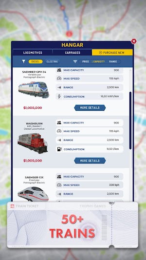 Hơn 50 loại đầu máy khác nhau