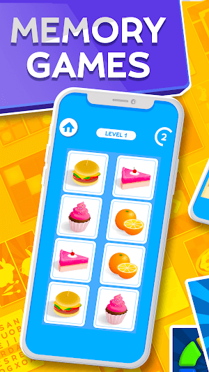 Train your Brain Memory Games có rất nhiều trò chơi rèn luyện trí nhớ thú vị